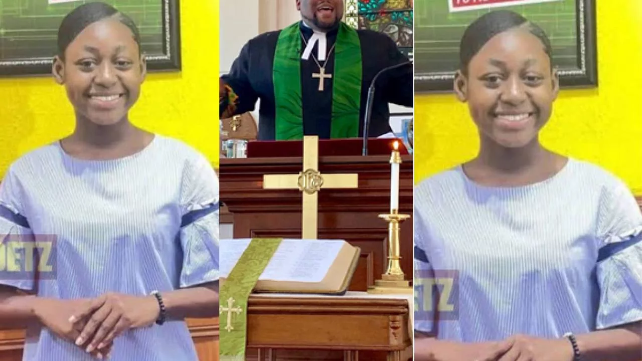 Pastor Preaching and young lady Pastor Preaching and young lady