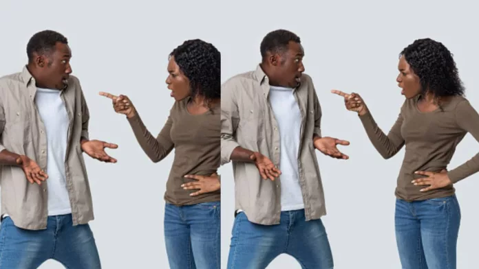 Wife yelling at her husband
