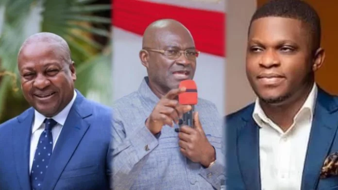 Kennedy Agyapong, Sammy Gyamfi and John Mahama