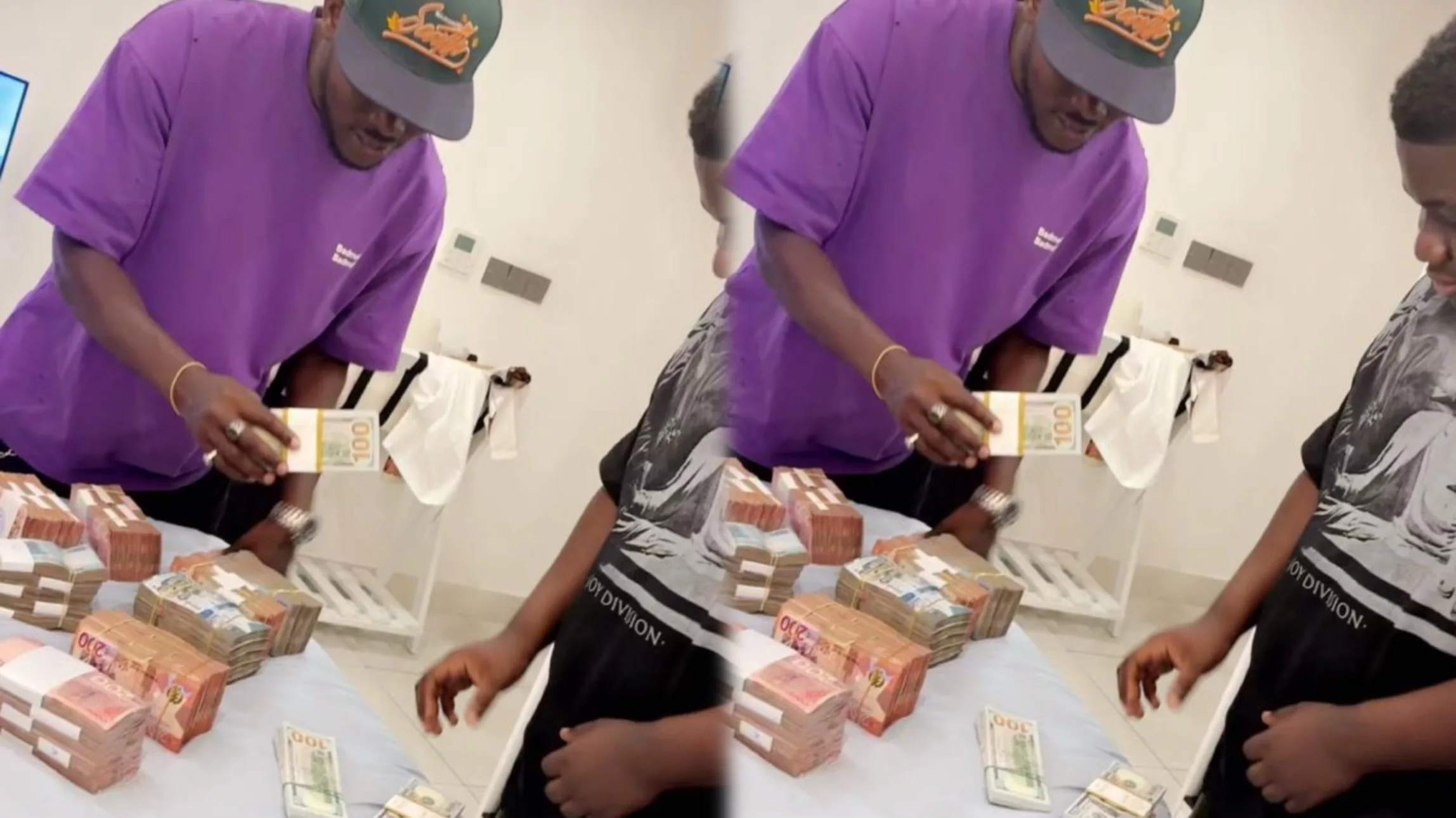 Larruso’s manager flaunts thousands of Cedis and dollars online