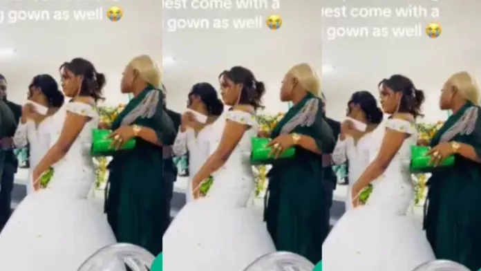 Lady in a wedding gown