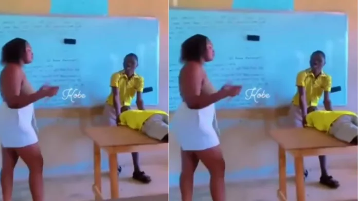 Mother lashing son