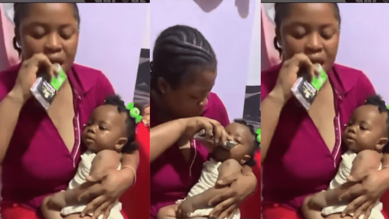 Mother feeding baby with alcohol 1 - GhPage Mother feeding baby with alcohol 1