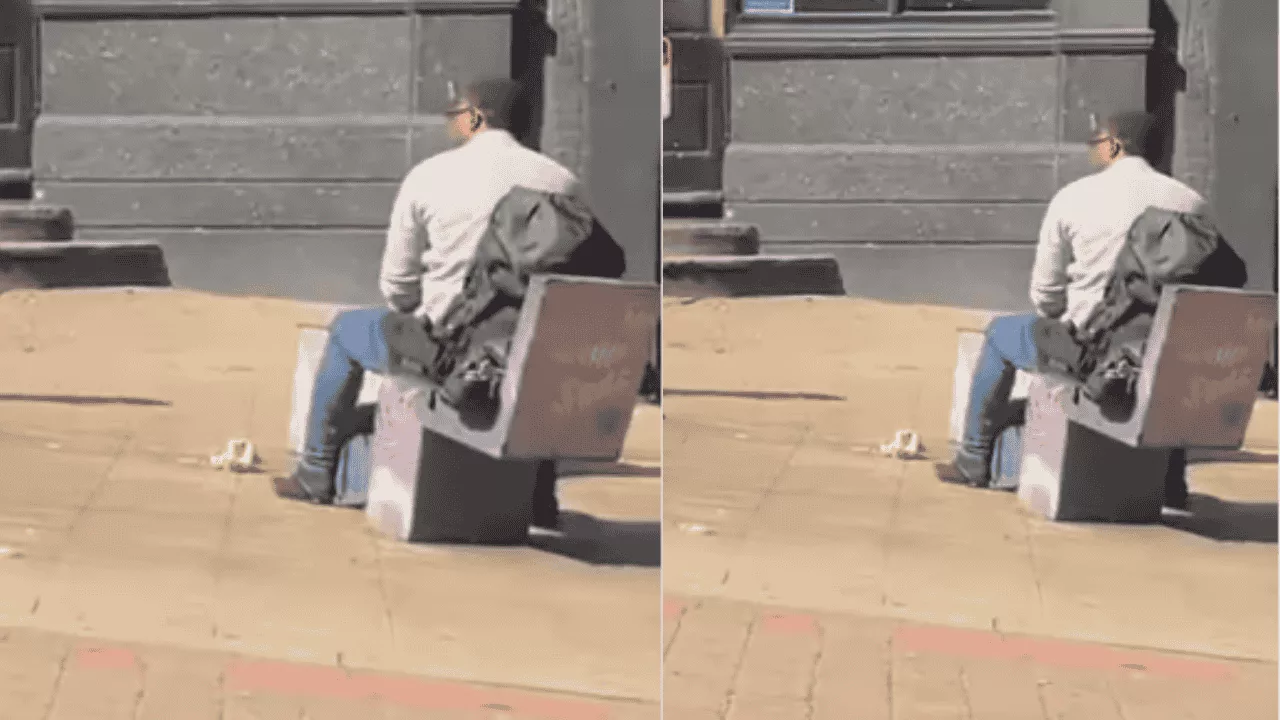 Husband sitting on the street - GhPage Husband sitting on the street