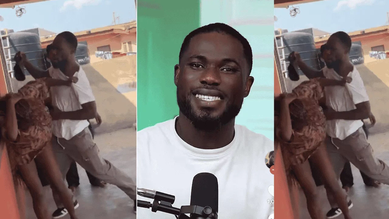 Content creator Ekow Black filmed beating his girlfriend