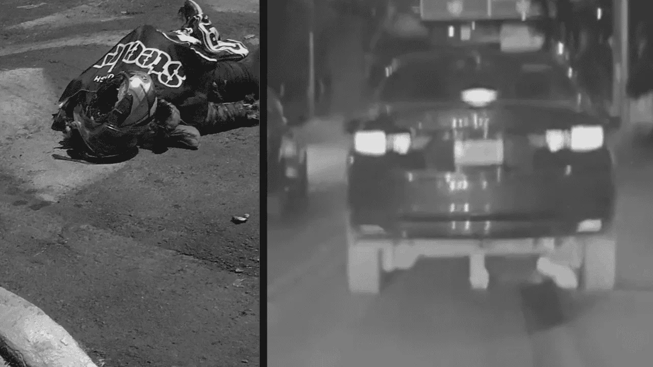 VIDEO: Moment car knocks and drags motorider until death