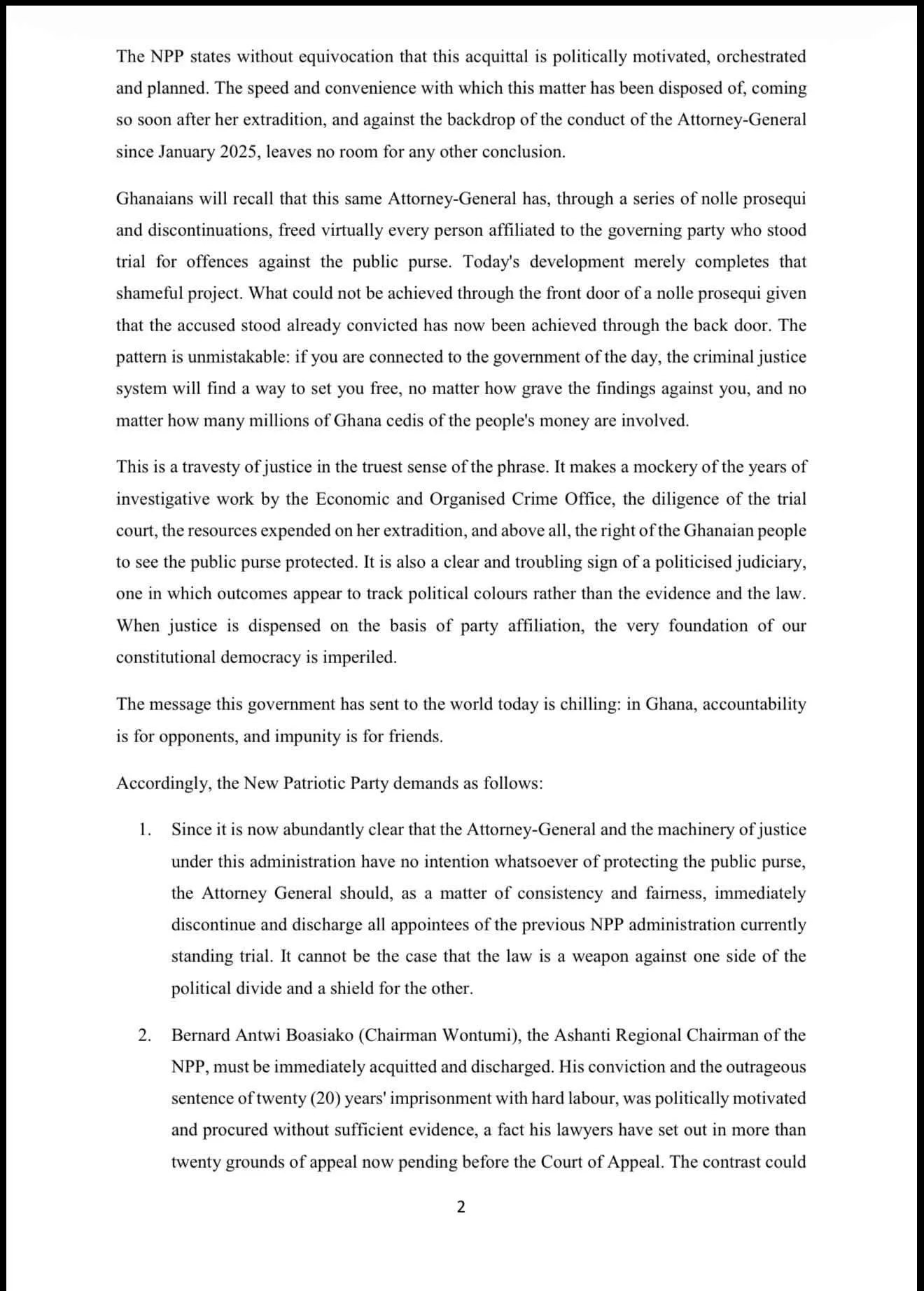 IMG 6255 NPP demands the release of Chairman Wontumi after judgement of Sedina Tamakloe