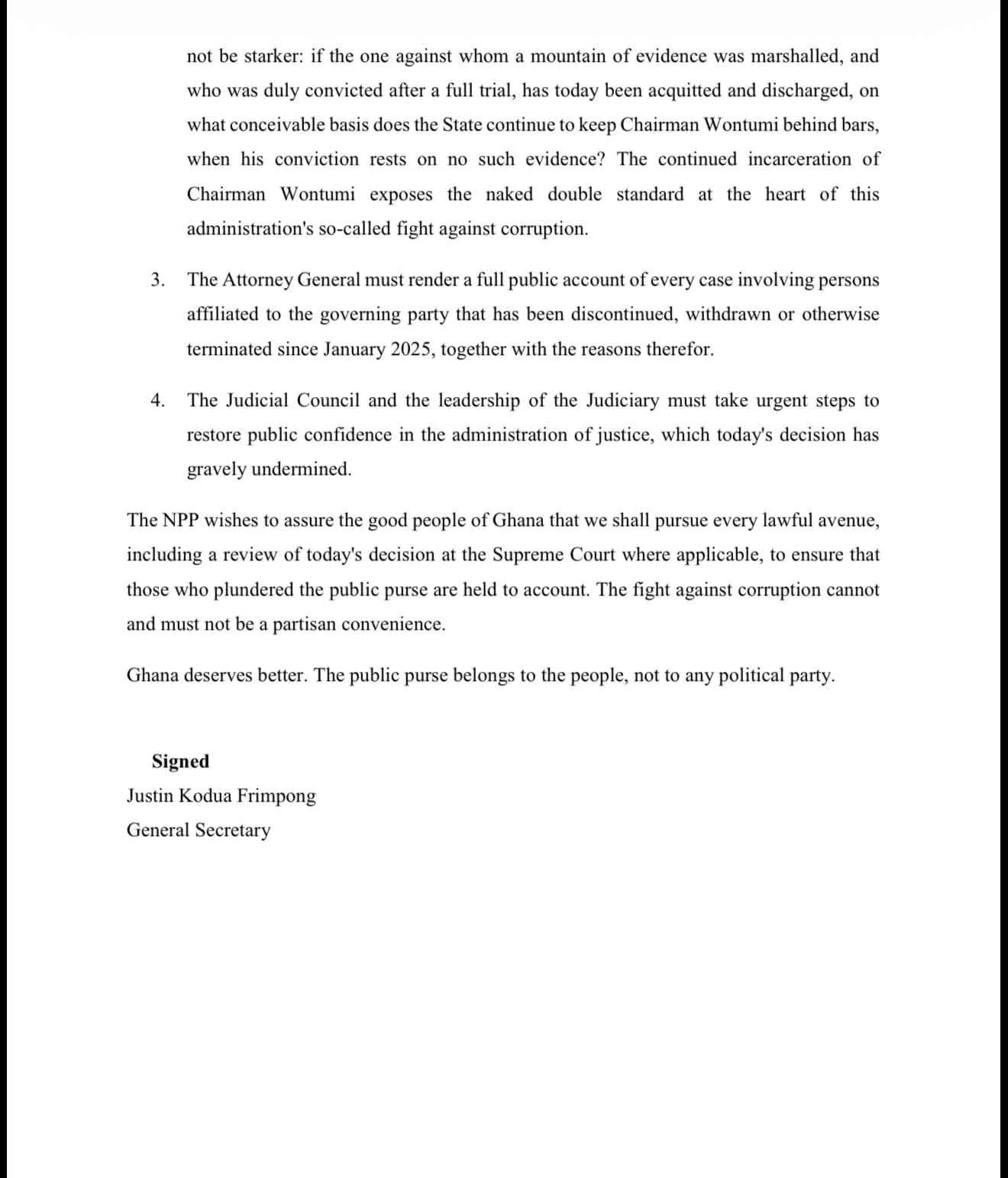 IMG 6256 NPP demands the release of Chairman Wontumi after judgement of Sedina Tamakloe
