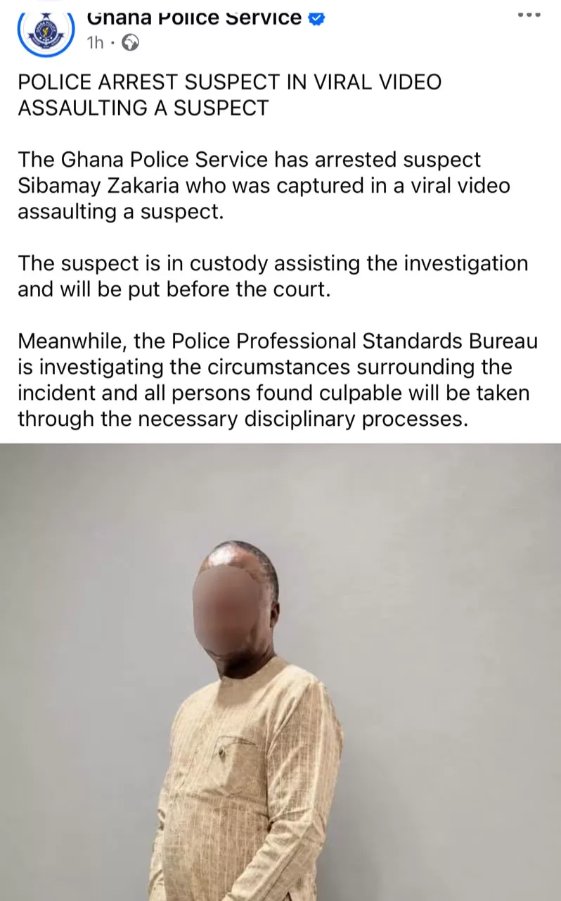 Ghana Police arrests suspect in viral video assaulting a suspect