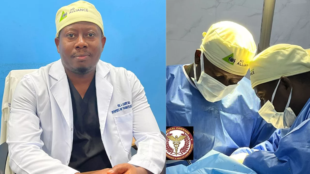Dr. Fidels Agyei Asante successfully performs first ever Latarjet-Bristow procedure in Sierra Leon Hospital